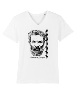 Constantin Brancusi Tricou mânecă scurtă guler V Bărbat Presenter