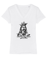 Stefan cel Mare Tricou mânecă scurtă guler V Damă Evoker