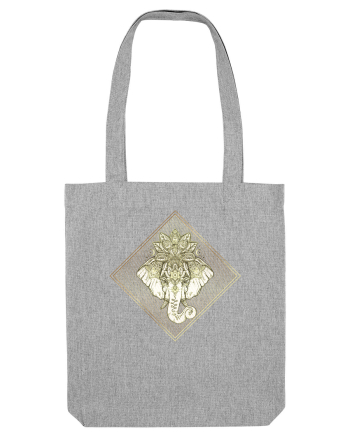 Golden Elephant Mandala  Heather Grey