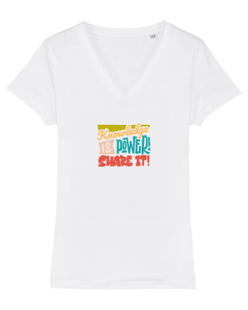 Knowledge is power! Share it! White