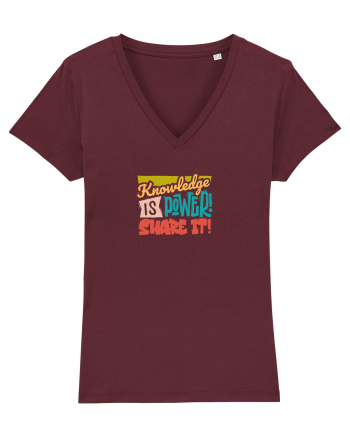 Knowledge is power! Share it! Burgundy