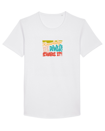 Knowledge is power! Share it! White