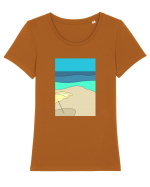 Static Beach Tricou mânecă scurtă guler larg fitted Damă Expresser