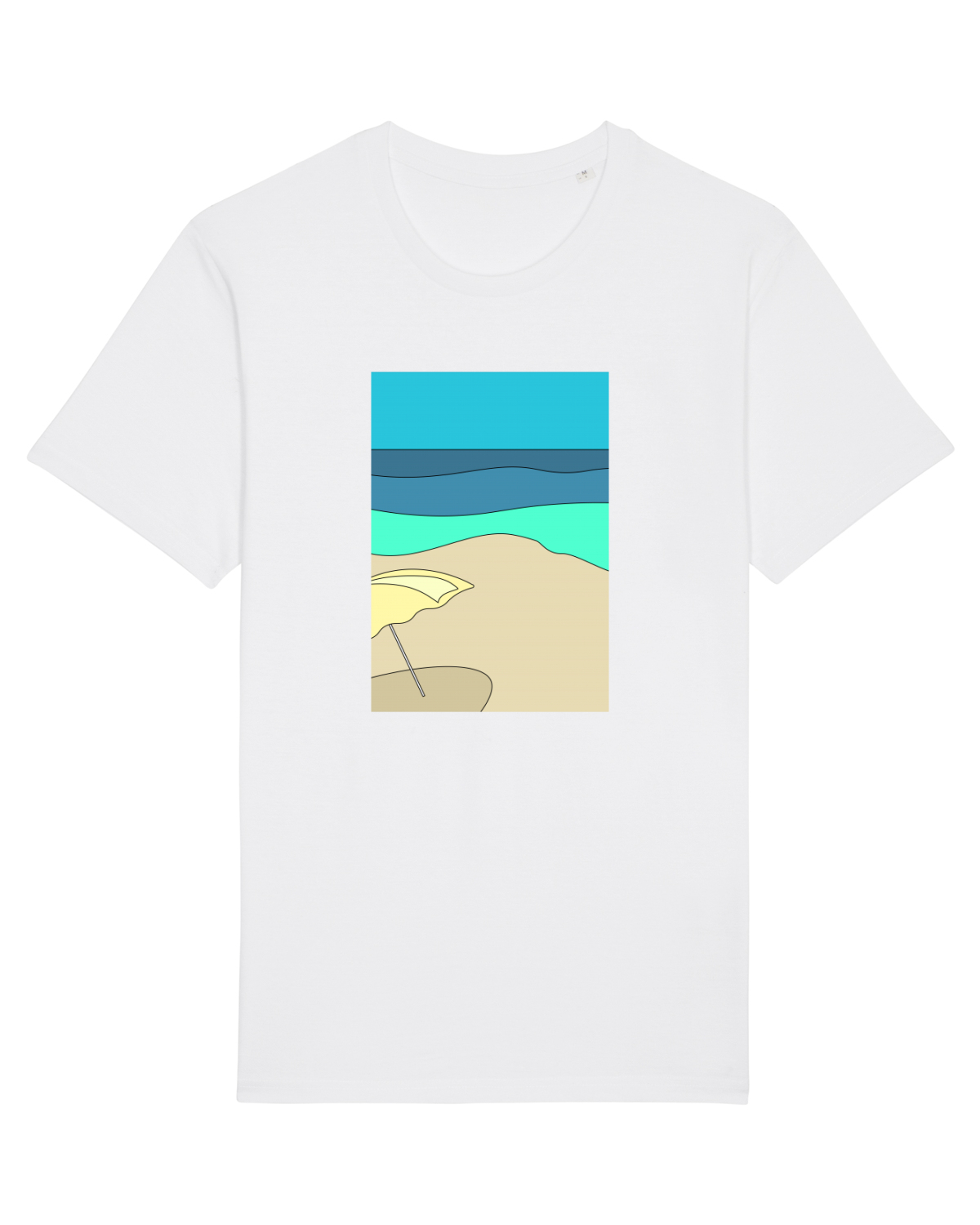 Tricou mânecă scurtă Unisex Rocker White