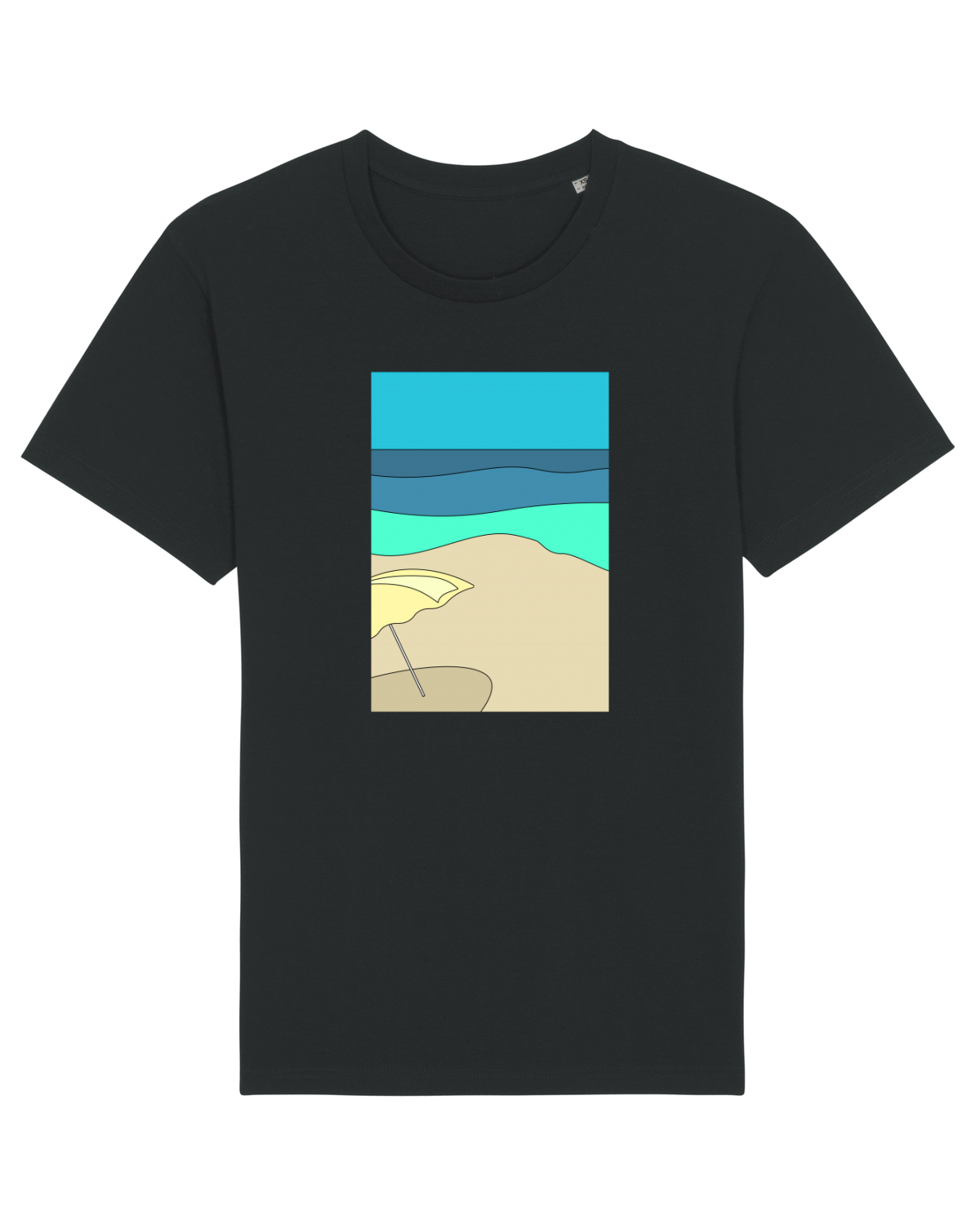 Tricou mânecă scurtă Unisex Rocker Black