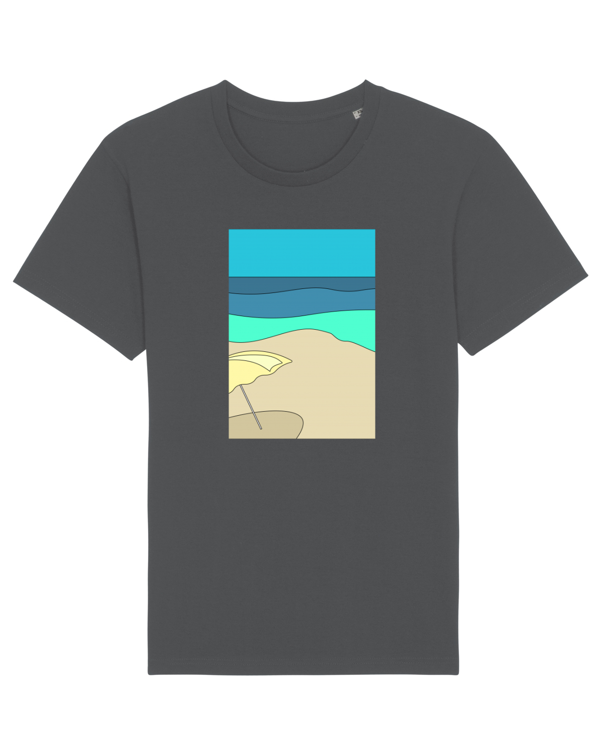 Tricou mânecă scurtă Unisex Rocker Anthracite