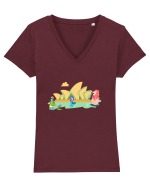 Tărâmurile mării Tricou mânecă scurtă guler V Damă Evoker