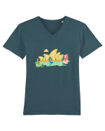 Tărâmurile mării Tricou mânecă scurtă guler V Bărbat Presenter