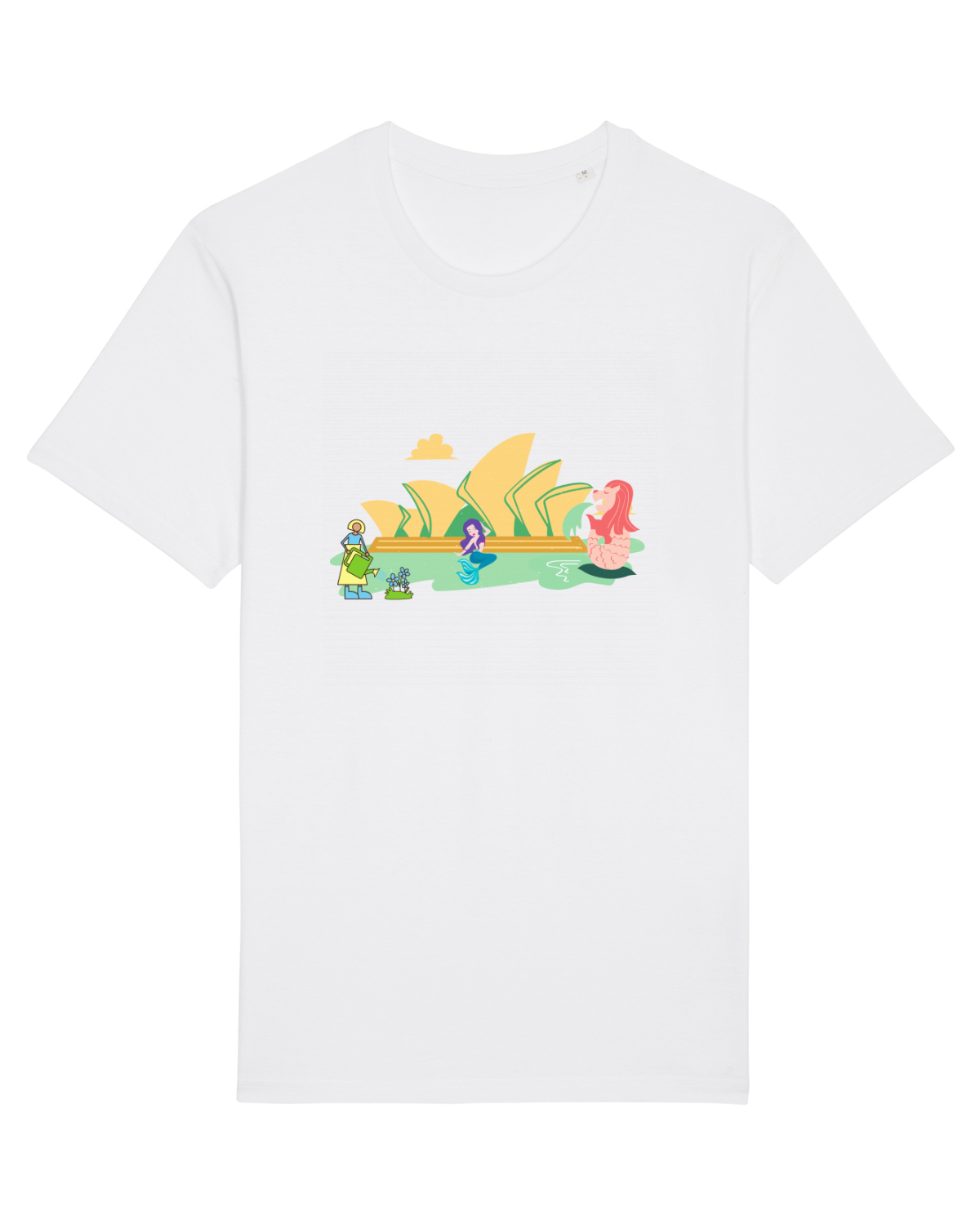 Tricou mânecă scurtă Unisex Rocker White