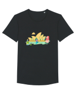 Tărâmurile mării Tricou mânecă scurtă guler larg Bărbat Skater
