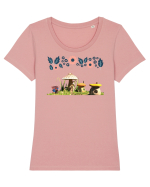 Șoapta naturii Tricou mânecă scurtă guler larg fitted Damă Expresser