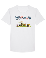Șoapta naturii Tricou mânecă scurtă guler larg Bărbat Skater