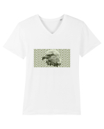 Pattern with Eagle Tricou mânecă scurtă guler V Bărbat Presenter