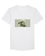 Pattern with Eagle Tricou mânecă scurtă guler larg Bărbat Skater