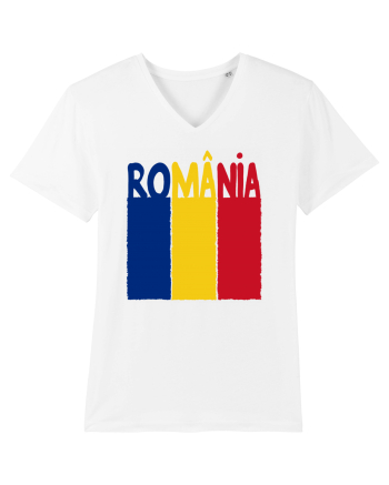 Romania Tricolor White
