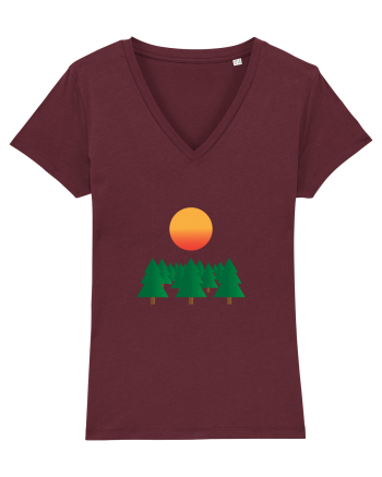 Forest Sunset Burgundy