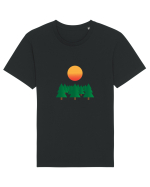 Forest Sunset Tricou mânecă scurtă Unisex Rocker