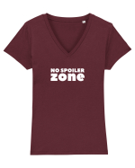 No Spoiler Zone White Tricou mânecă scurtă guler V Damă Evoker