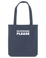 No Spoilers Please White Sacoșă textilă
