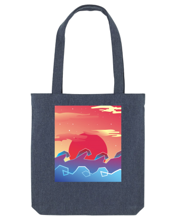 Geometric Sunset Midnight Blue