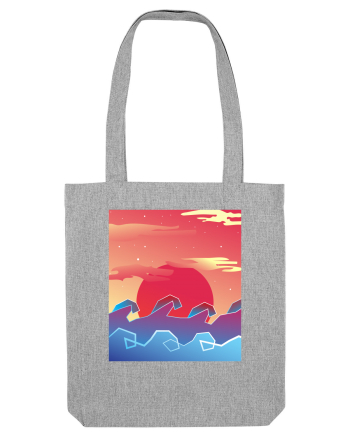 Geometric Sunset Heather Grey