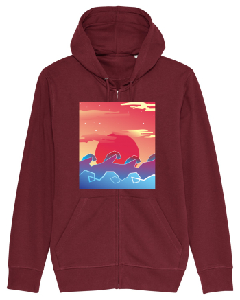 Geometric Sunset Burgundy