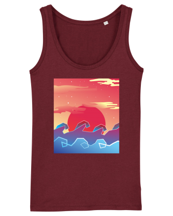 Geometric Sunset Burgundy