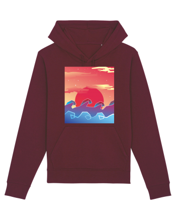 Geometric Sunset Burgundy