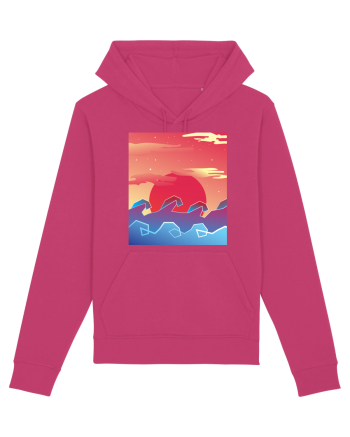 Geometric Sunset Raspberry