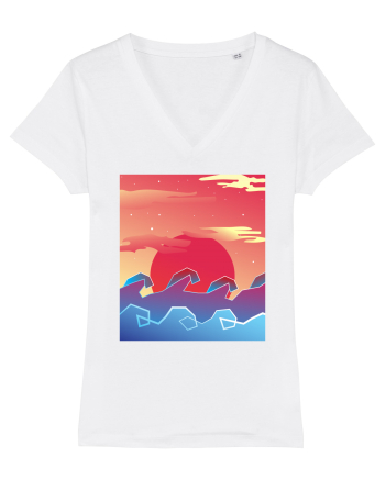 Geometric Sunset White
