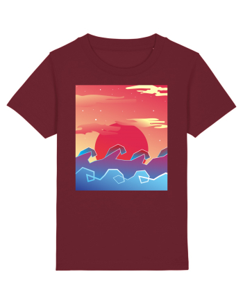 Geometric Sunset Burgundy