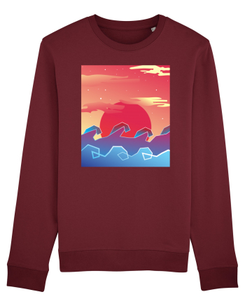 Geometric Sunset Burgundy