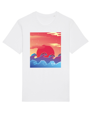 Geometric Sunset White