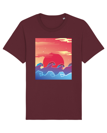 Geometric Sunset Burgundy