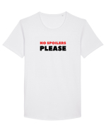 No Spoilers Please Red Tricou mânecă scurtă guler larg Bărbat Skater
