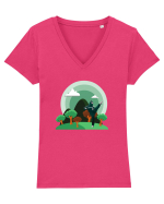Ninja Tricou mânecă scurtă guler V Damă Evoker