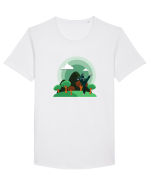 Ninja Tricou mânecă scurtă guler larg Bărbat Skater