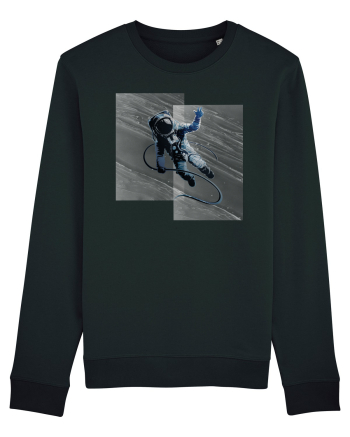 Astronaut floating between dimensions Black