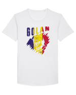 Golan Romania Tricolor Tricou mânecă scurtă guler larg Bărbat Skater