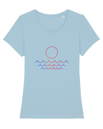 Line Sunset Sky Blue