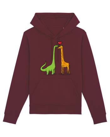 Brontosaur & Giraffe Burgundy
