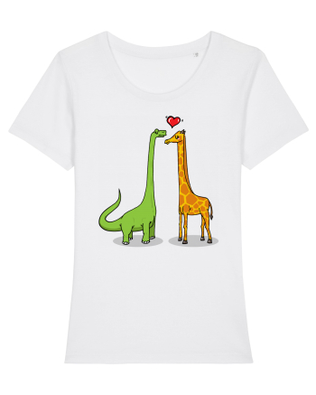 Brontosaur & Giraffe White