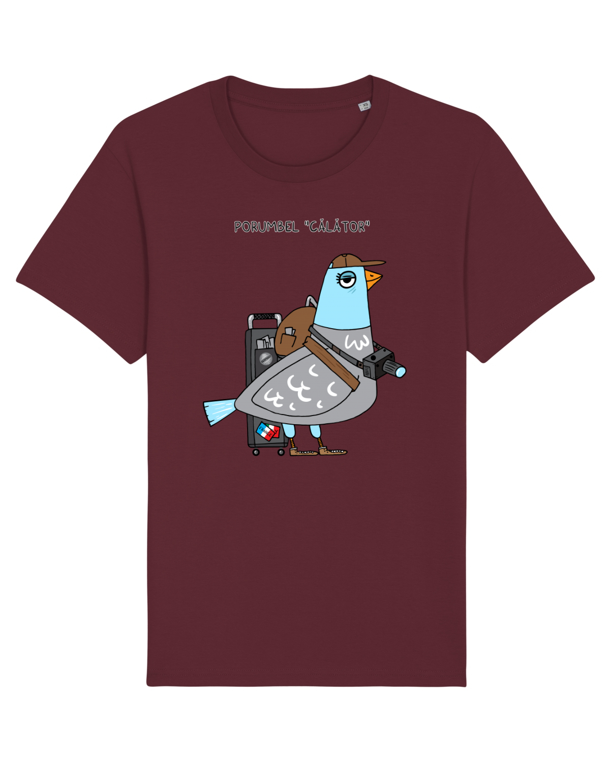 Tricou mânecă scurtă Unisex Rocker Burgundy