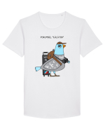 Porumbel „călător” Tricou mânecă scurtă guler larg Bărbat Skater