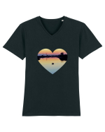 Lovers River Tricou mânecă scurtă guler V Bărbat Presenter