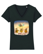 Fly Tricou mânecă scurtă guler V Damă Evoker