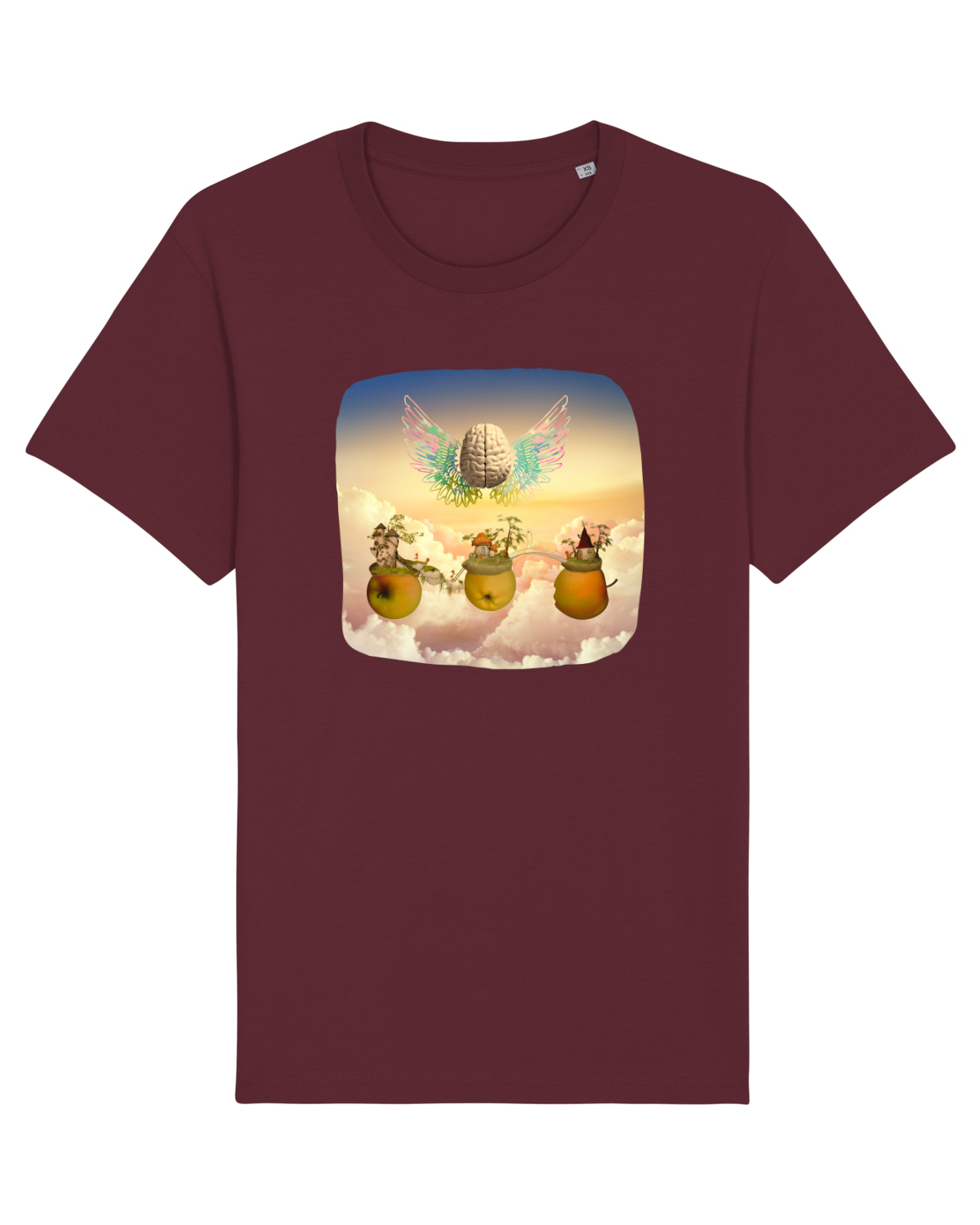 Tricou mânecă scurtă Unisex Rocker Burgundy