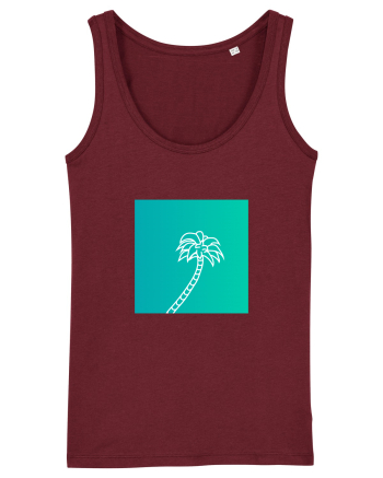 Summer Palmtree Burgundy
