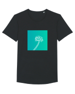 Summer Palmtree Tricou mânecă scurtă guler larg Bărbat Skater