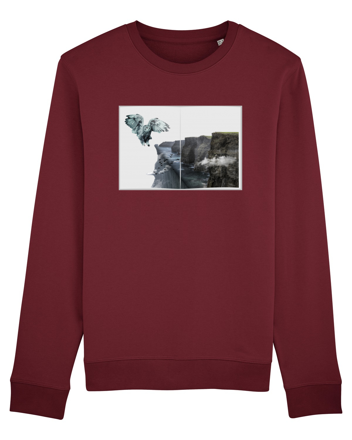 Bluză mânecă lungă Unisex Rise Burgundy